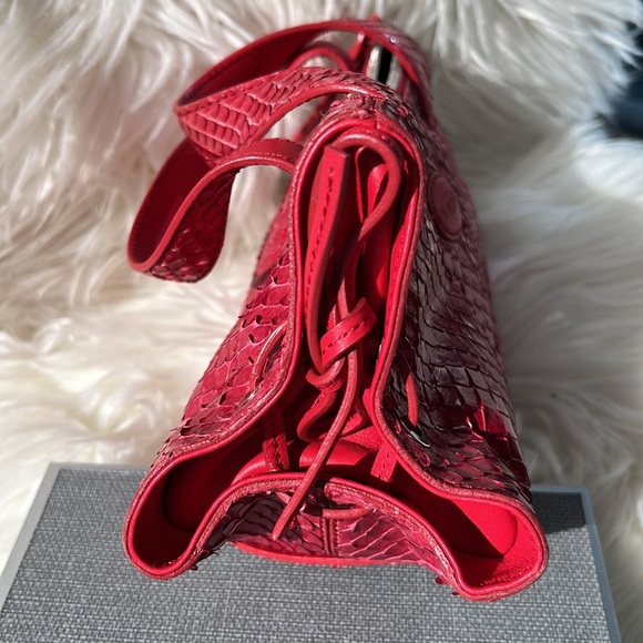 Authentic Vintage TOD’S ‘Candy Sera’ Mini Bag ~ in Red Python - Picture 10 of 15